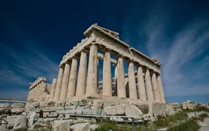 Parthenon Temple Dedicated To Athena Wallpaper