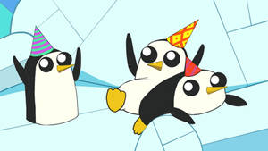 Party Hat Gunter Adventure Time Wallpaper