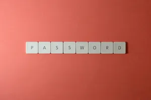Passwordon Keyboard Tileson Red Background Wallpaper