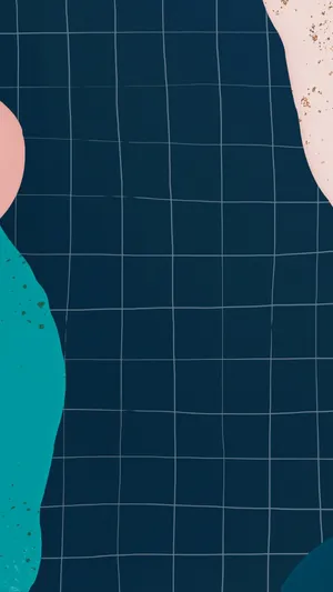 Pastel Aesthetic Grid Blue And Pink Wallpaper