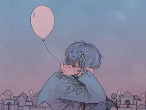 Pastel Anime Boy Sad Aesthetic Wallpaper