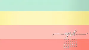 Pastel April Calendar Wallpaper Wallpaper