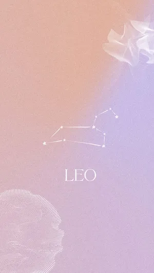 Pastel Colored Leo Zodiac Constellation Wallpaper