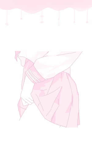 Pastel Pink Aesthetic Anime Uniform Wallpaper