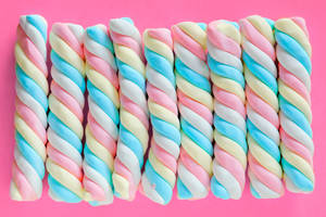 Pastel Pink Marshmallows Wallpaper