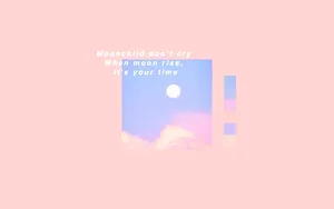 Pastel Pink Moonchild Lyrics Wallpaper