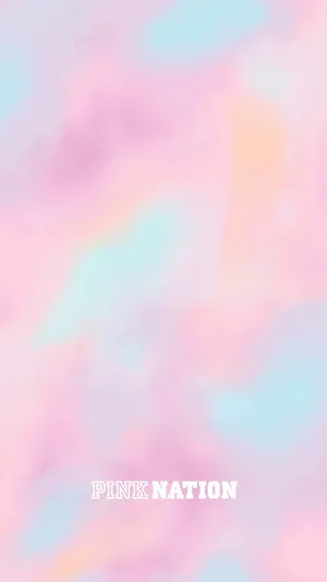Pastel Pink Nation Logo Design Wallpaper