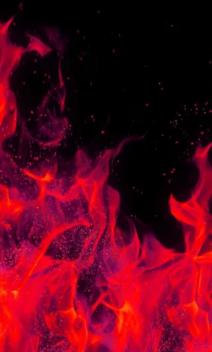 Pastel Red Fire In The Dark Wallpaper