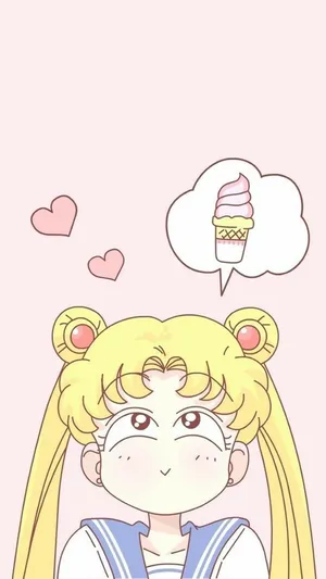 Pastel Sailor Moon Usagi Tsukino Hungry Wallpaper
