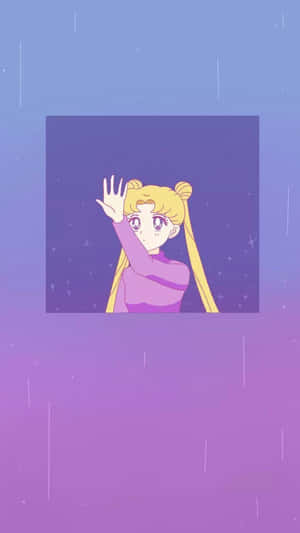 Pastel Sailor Moon Usagi Tsukino Wave Bye Wallpaper