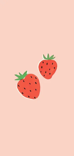 Pastel Strawberry Fruit Wallpaper