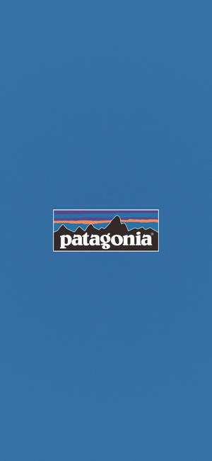 Patagonia Aesthetic Blue Logo Wallpaper