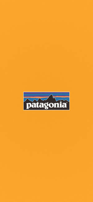 Patagonia Aesthetic Yellow Logo Wallpaper