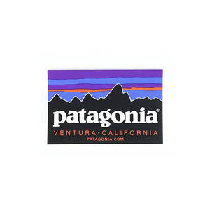 Patagonia Logo With A Scenic Mountain Range Backdrop Wallpaper