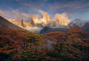Patagonia Shrouded In Clouds Wallpaper
