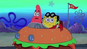 Patrick And Spongebob Cute Laptop Wallpaper