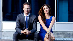 Patrick J. Adams With Meghan Markle Wallpaper