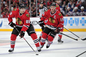 Patrick Kane With Jonathan Toews Wallpaper