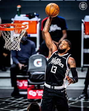 Paul George Clippers Dunking Wallpaper