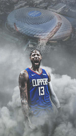 Paul George Rocks The Los Angeles Clippers Jersey Wallpaper