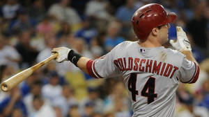 Paul Goldschmidt Back View Swing Wallpaper