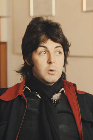 Paul Mccartney Jacket Looking Surprised Wallpaper