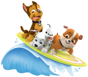 Paw Patrol Surfing Dogs Wallpaper