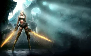 Pc Gaming Girl Fighter Wallpaper