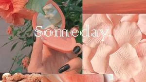 Peach Colored Aesthetic Laptop Wallpaper