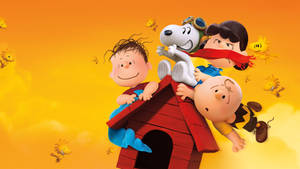 Peanuts Characters Flying Wallpaper