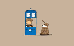 Peanuts X Doctor Who Wallpaper