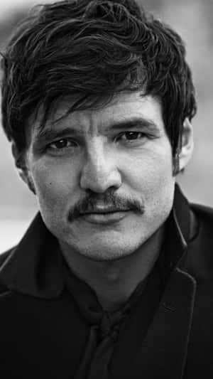 Pedro_ Pascal_ Monochrome_ Portrait Wallpaper