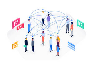 People Connecting Wallpaper