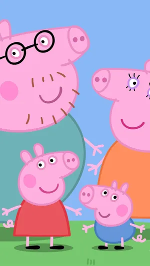 Peppa Pig And Family Having A Chat Wallpaper