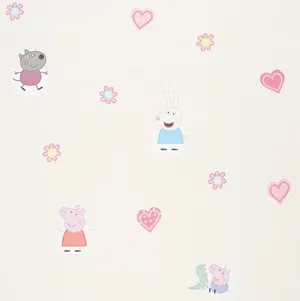 Peppa Pig And Her Friends Enjoying A Fun Afternoon Wallpaper