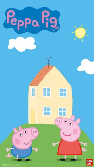 Peppa Pig And Her House Wallpaper