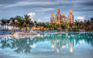 Perfect View Of The Beach In Atlantis Resort Wallpaper