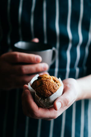 Person Holding A Muffin Wallpaper