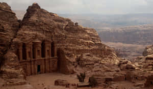 Petra By The Jordan Mountains Wallpaper