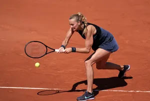 Petra Kvitova In Action Wallpaper