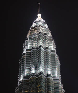 Petronas Twin Towers Illuminated At Night Wallpaper
