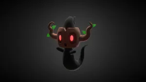 Phantump With Glowing Red Eyes Wallpaper