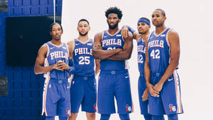 Philadelphia 76ers Line Up Wallpaper