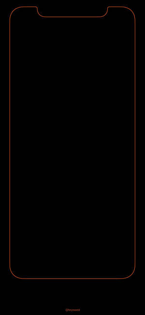 Phone Screen Line Graphic Pitch Black Wallpaper