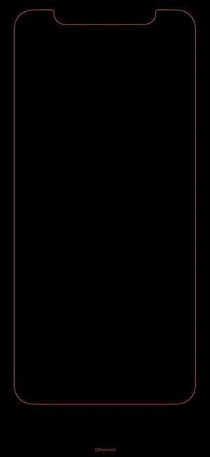Phone Screen Line Graphic Pitch Black Wallpaper