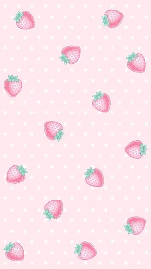 Photo Paint Pastel Strawberry Wallpaper