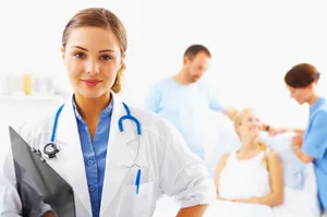 Physician Wearing A Laboratory Gown Wallpaper
