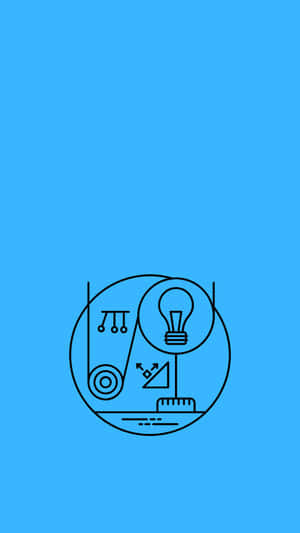 Physics Symbols Blue Wallpaper