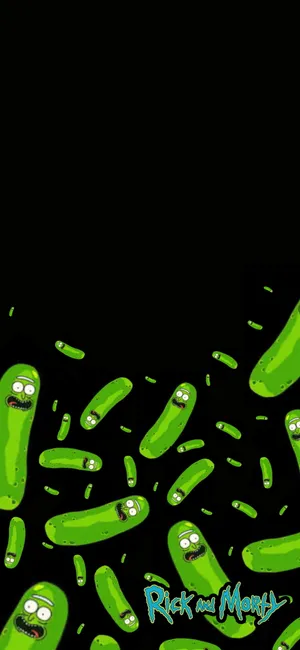 Pickle Rick Falling Wallpaper