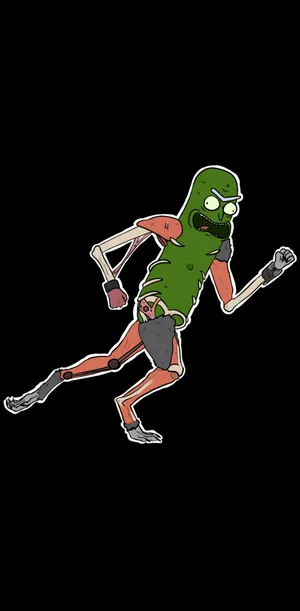 Pickle Rick Running Wallpaper